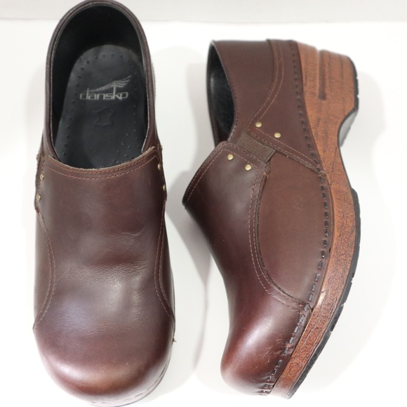 brown nursing clogs